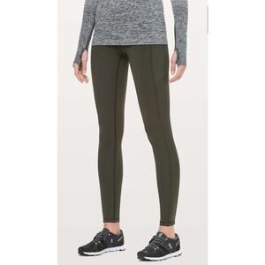 Lululemon Speed Up Tight 28" W5BJHS Dark Olive Size 4